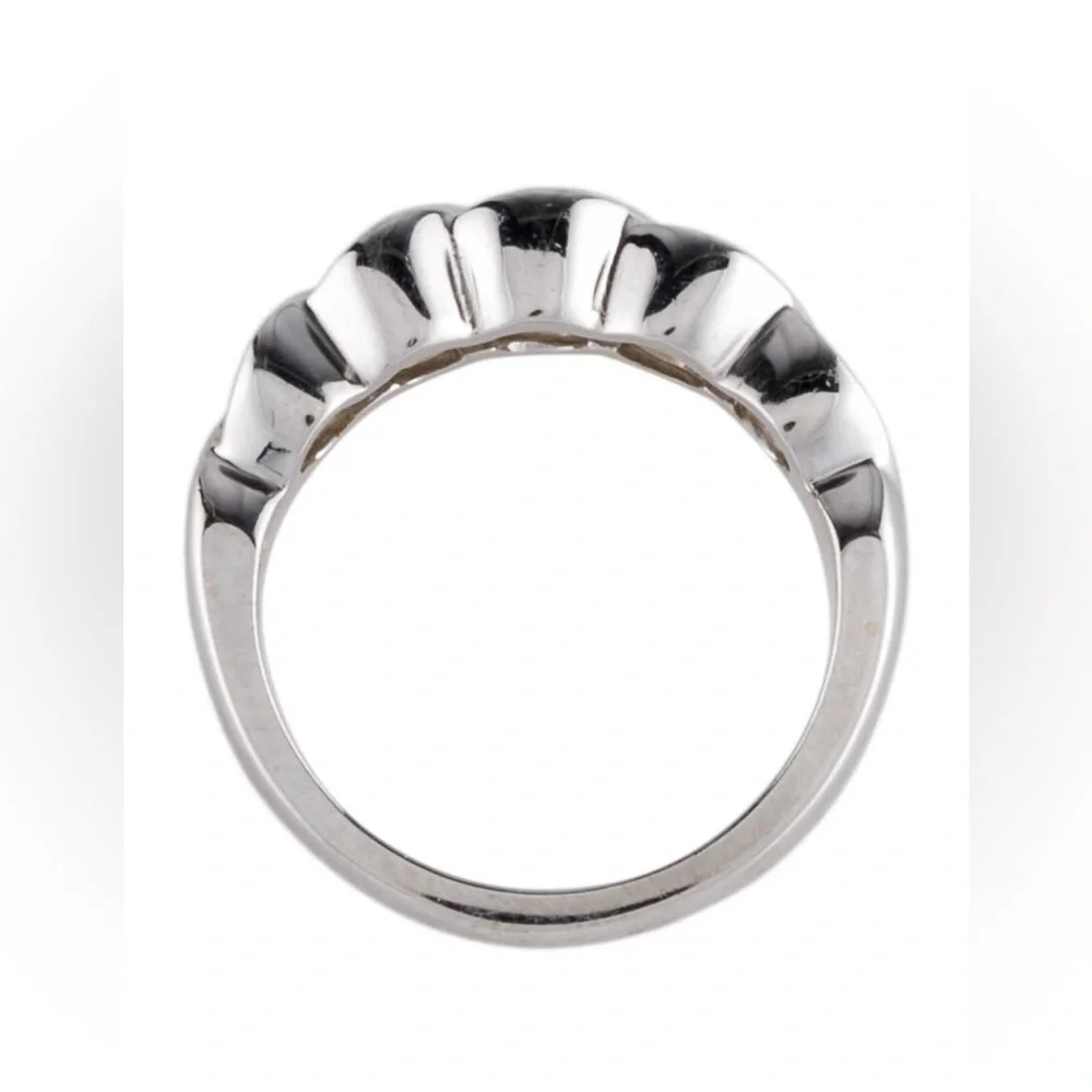 14KT White Gold Natural Diamonds Band - Picture 4 of 10